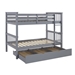 Solid Wood Twin over Twin Mission Design Bunk Bed - Grey - WEF2083
