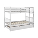 Solid Wood Twin over Twin Mission Design Bunk Bed - White - WEF2084