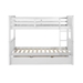 Solid Wood Twin over Twin Mission Design Bunk Bed - White - WEF2084