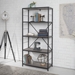 63" Rustic Wood Bookcase- Grey Wash - WEF2085