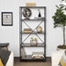 63" Rustic Industrial Bookcase - Driftwood - WEF2088