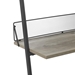 64" Industrial Metal & Wood Leaning Wall Shelf - Grey Wash - WEF2092