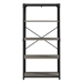 64" Industrial 4-Shelf Wood Bookcase - Grey Wash - WEF2102