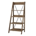 68" Solid Wood Ladder Bookshelf - Brown - WEF2124