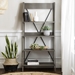 68" Solid Wood Ladder Bookshelf - Grey - WEF2125