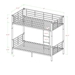 Premium Metal Twin over Twin Bunk Bed - Silver - WEF2138