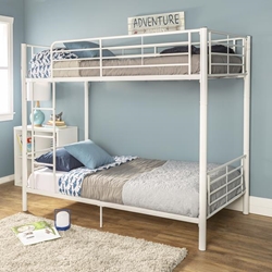 Premium Metal Twin over Twin Bunk Bed - White 