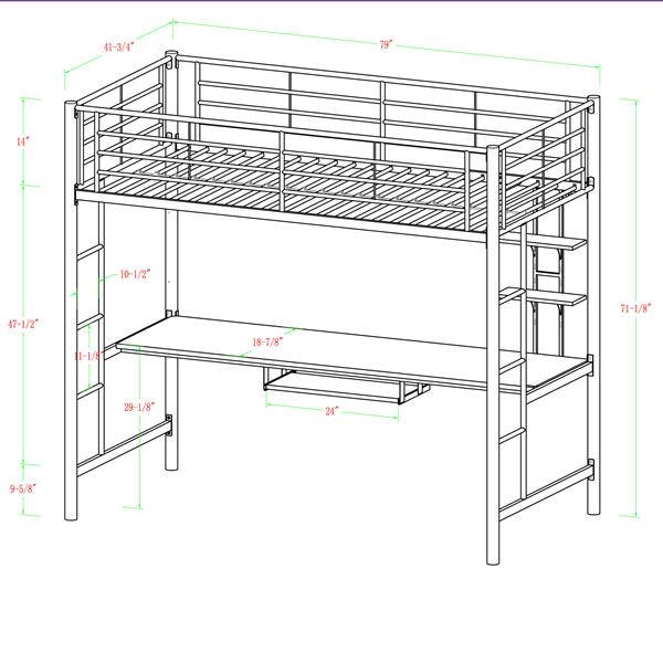 Premium Metal Twin Loft Bed, Your Zone Twin Loft Bed Instructions