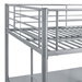 Premium Metal Full Size Loft Bed - Silver - WEF2170