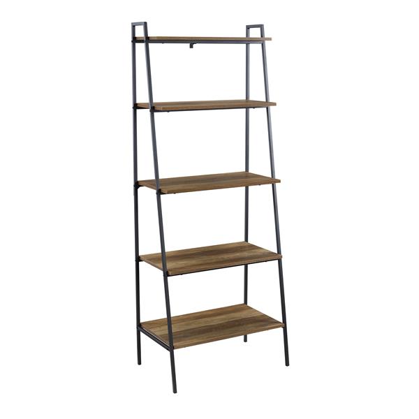 72" Industrial Modern Ladder Bookcase - Reclaimed Barnwood  