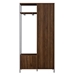 72" Slat Door Metal and Wood Hall Tree - Dark Walnut - WEF2178