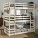 Solid Wood Triple Bunk Bed - White - WEF2194