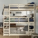 Solid Wood Triple Bunk Bed - White - WEF2194