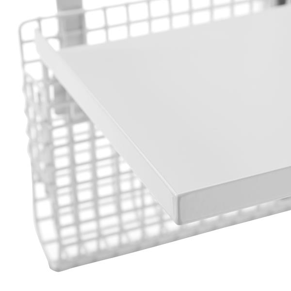Universal Metal Bunk Bed Shelf - White & Mesh 