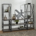 3-Piece Rustic Industrial Bookcase Set - Driftwood - WEF2215