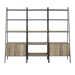 3-Piece Bookcase Set - Grey Wash - WEF2223