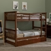 Twin Mission Bunk Bed with Trundle - Walnut - WEF2227