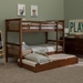 Twin Mission Bunk Bed with Trundle - Walnut - WEF2227