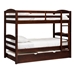 Solid Wood Twin over Twin Bunk Bed & Storage & Trundle Bed - Espresso - WEF2229