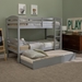 Solid Wood Twin over Twin Bunk Bed & Storage & Trundle Bed - Grey - WEF2230