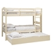 Solid Wood Twin over Twin Bunk Bed & Storage & Trundle Bed - White - WEF2233
