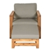 Modern Patio Chair and Ottoman - Brown - WEF2235