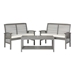 3-Piece Classic Outdoor Patio Loveseats Chat Set - Grey Wash - WEF2265