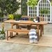 4 Piece Patio Dining Table Set - Brown - WEF2295