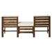 Modular Outdoor Acacia L & R Chairs & Ottoman - Dark Brown - WEF2323