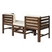 Modular Outdoor Acacia L & R Chairs & Ottoman - Dark Brown - WEF2323