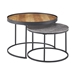 30" Nesting Coffee Tables - Reclaimed Barnwood & Concrete - WEF2326