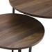 2-Piece V-Leg Nesting Side Tables - Dark Walnut & Black - WEF2330