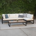 4-Piece Aluminum Outdoor Patio Conversation Set with Cushions - Natural - WEF2343