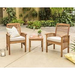 Patio Chairs and Side Table - Brown 