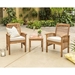 Patio Chairs and Side Table - Brown - WEF2353