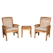 Patio Chairs and Side Table - Brown - WEF2353