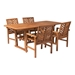 5-Piece Extendable Outdoor Patio Dining Set - Brown - WEF2380
