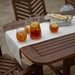 5-Piece Extendable Outdoor Patio Dining Set - Dark Brown - WEF2381