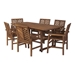 7-Piece Extendable Outdoor Patio Dining Set - Dark Brown - WEF2384