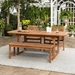 4-Piece Extendable Outdoor Patio Dining Set - Brown - WEF2386