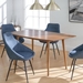 5 Piece Dining Table Set - Acorn & Blue - WEF2432