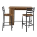 3 Piece Drop Leaf Counter Table Set - Reclaimed Barnwood - WEF2461