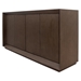 Edwards Leather Cabinet - Dark Brown & Metallic Undertones - YHD1017