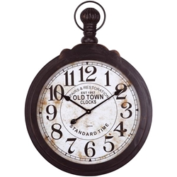 Black Metal Timepiece Wall Clock 