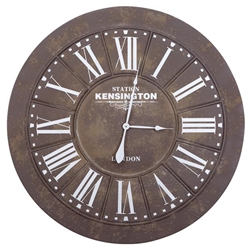 Grey Circular Wall Clock 