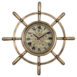 Ships Wheel Wall Clock 
