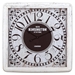 White/Black Square Wall Clock - YHD1311