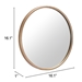 Ogee Mirror Large Gold - ZUO3032