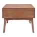 Design District Side Table Walnut - ZUO3792