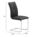 Anjou Dining Chair Black - Set of 2 - ZUO3801